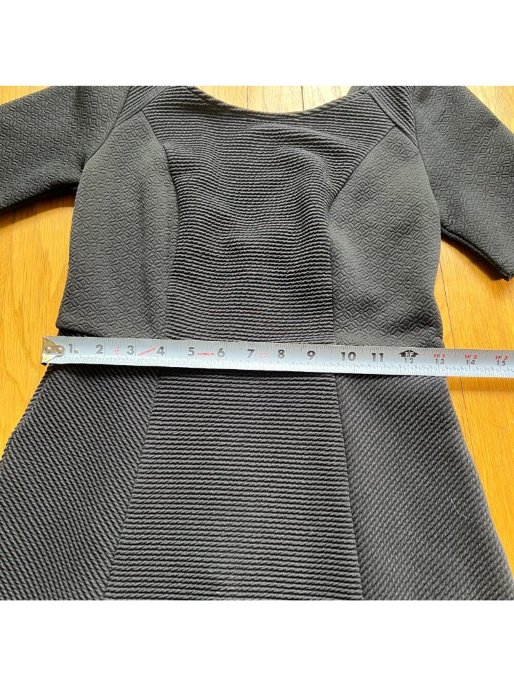 Anthropologie HD In Paris Size 2 Black Marcelline Textured Flounce Sheath Dress - Picture 11 of 16